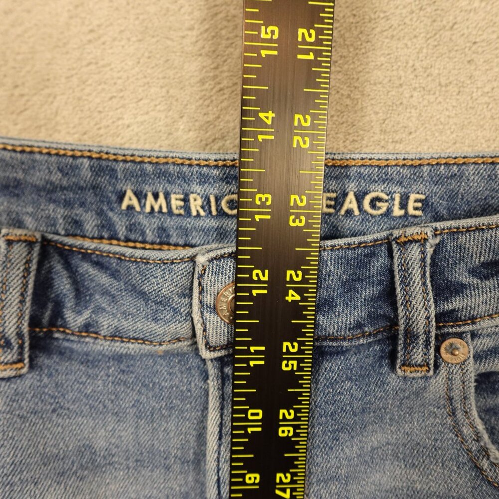 American Eagle Mom Jeans Stretch – Women’s Size‎ 12 Regular Light Wash Blue - Picture 5 of 13